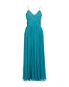 Alberta Ferretti Woman Long Dress Turquoise Size 6 Silk In Blue