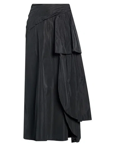 Alberta Ferretti Woman Maxi Skirt Black Size 4 Polyester, Silk
