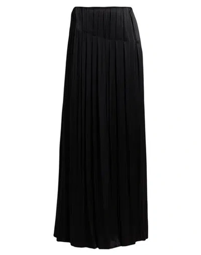 Alberta Ferretti Woman Maxi Skirt Black Size 8 Acetate, Silk