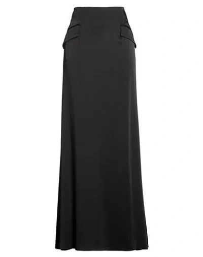 Alberta Ferretti Woman Maxi Skirt Black Size 8 Acetate, Viscose