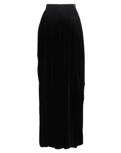 Alberta Ferretti Woman Maxi Skirt Black Size 8 Viscose, Cupro