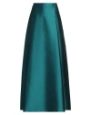 Alberta Ferretti Woman Maxi Skirt Deep Teal Size 10 Polyester, Silk In Green