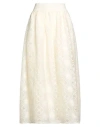 Alberta Ferretti Woman Maxi Skirt Ivory Size 8 Acrylic, Polyamide, Mohair Wool In White