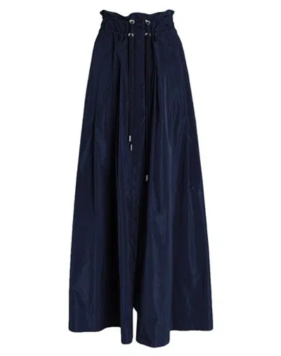 Alberta Ferretti Woman Maxi Skirt Midnight Blue Size 4 Polyester, Silk