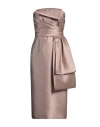 Alberta Ferretti Woman Midi Dress Antique Rose Size 8 Polyester, Silk, Polyamide, Elastane In Pink