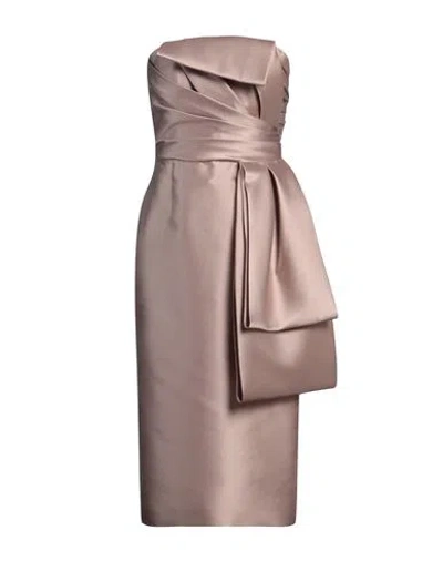 Alberta Ferretti Woman Midi Dress Antique Rose Size 8 Polyester, Silk, Polyamide, Elastane In Pink