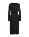 Alberta Ferretti Woman Midi Dress Black Size 10 Viscose, Elastane