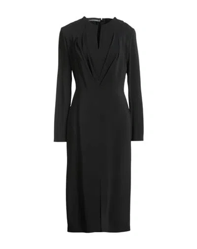 Alberta Ferretti Woman Midi Dress Black Size 10 Viscose, Elastane