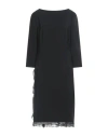 ALBERTA FERRETTI ALBERTA FERRETTI WOMAN MIDI DRESS BLACK SIZE 12 POLYESTER, POLYURETHANE, SILK