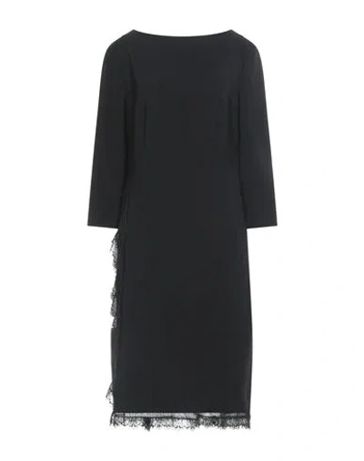 Alberta Ferretti Woman Midi Dress Black Size 12 Polyester, Polyurethane, Silk