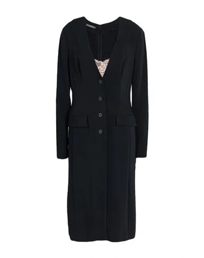 Alberta Ferretti Woman Midi Dress Black Size 12 Viscose, Elastane