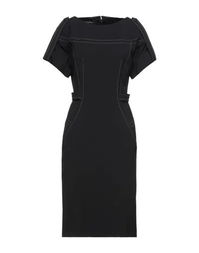 Alberta Ferretti Midi Dresses In Black