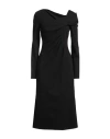 Alberta Ferretti Woman Midi Dress Black Size 6 Viscose, Polyamide, Elastane