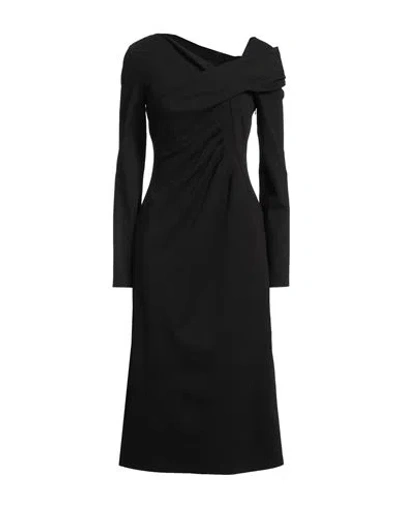 Alberta Ferretti Woman Midi Dress Black Size 6 Viscose, Polyamide, Elastane