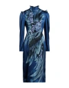 Alberta Ferretti Woman Midi Dress Blue Size 6 Silk, Elastane In Blue