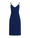 Alberta Ferretti Woman Midi Dress Blue Size 6 Virgin Wool, Cashmere