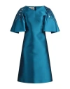 Alberta Ferretti Woman Midi Dress Deep Teal Size 6 Polyester, Silk, Acrylic In Green