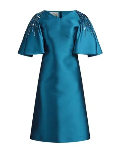 Alberta Ferretti Woman Midi Dress Deep Teal Size 6 Polyester, Silk, Acrylic In Green