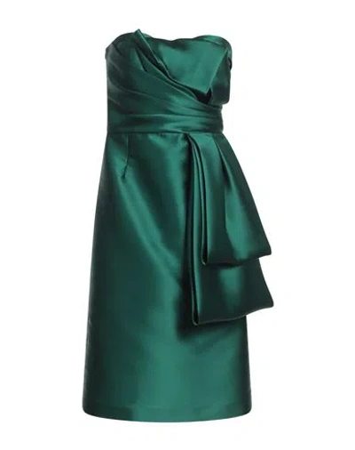 Alberta Ferretti Woman Midi Dress Emerald Green Size 8 Polyester, Silk, Polyamide, Elastane
