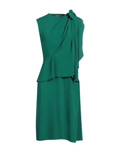 Alberta Ferretti Woman Midi Dress Green Size 8 Acetate, Silk