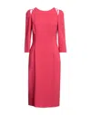 Alberta Ferretti Midi Dresses In Magenta