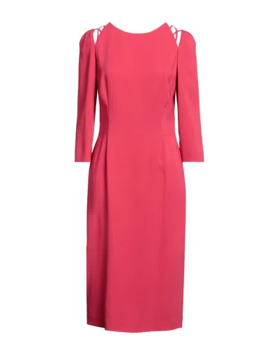Alberta Ferretti Midi Dresses In Magenta