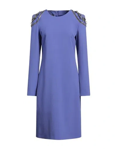 Alberta Ferretti Woman Midi Dress Mauve Size 10 Polyester, Virgin Wool, Elastane In Purple