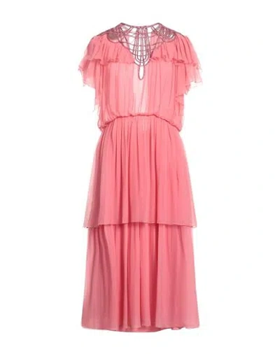 Alberta Ferretti Woman Midi Dress Pink Size 6 Silk, Acetate, Elastane