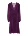Alberta Ferretti Woman Midi Dress Purple Size 10 Silk In Burgundy