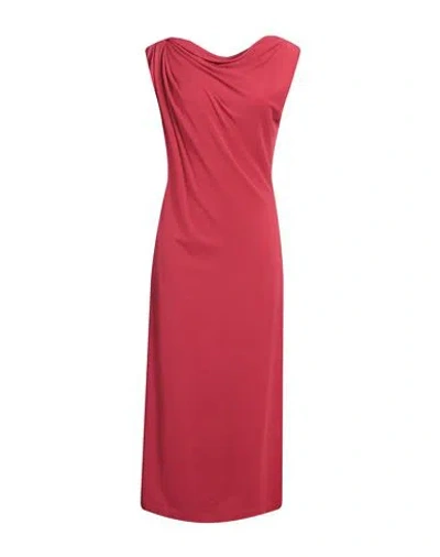 Alberta Ferretti Woman Midi Dress Red Size 10 Viscose, Elastane