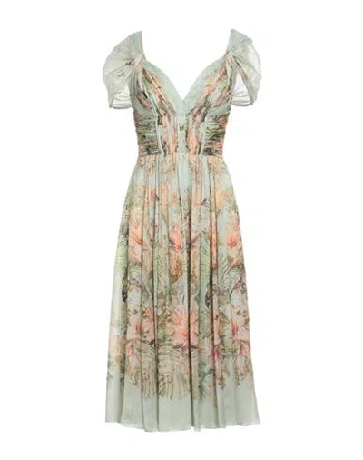Alberta Ferretti Woman Midi Dress Sage Green Size 4 Silk, Acetate, Elastane