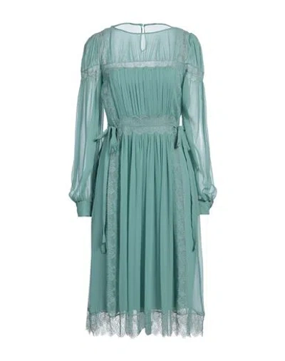 Alberta Ferretti Woman Midi Dress Sage Green Size 8 Polyamide
