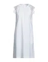 Alberta Ferretti Midi Dresses In White