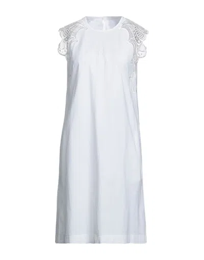 Alberta Ferretti Midi Dresses In White