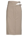 Alberta Ferretti Woman Midi Skirt Beige Size 8 Virgin Wool, Elastane In Neutral