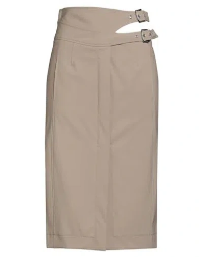 Alberta Ferretti Woman Midi Skirt Beige Size 8 Virgin Wool, Elastane In Neutral
