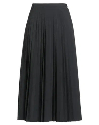 Alberta Ferretti Woman Midi Skirt Black Size 10 Virgin Wool, Elastane