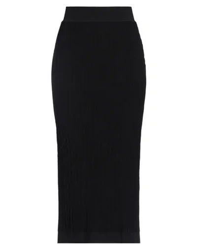 Alberta Ferretti Woman Midi Skirt Black Size 12 Viscose, Polyamide