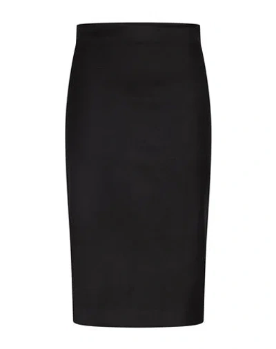Alberta Ferretti Woman Midi Skirt Black Size 2 Virgin Wool, Polyamide, Elastane