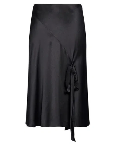 Alberta Ferretti Woman Midi Skirt Black Size 4 Silk
