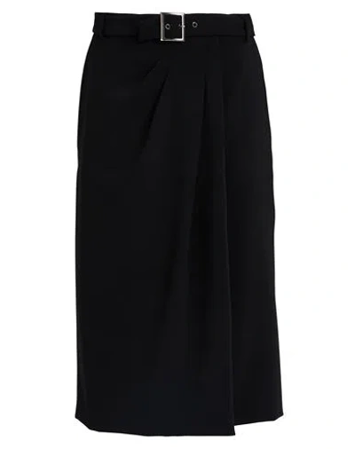 Alberta Ferretti Woman Midi Skirt Black Size 6 Polyester, Polyurethane