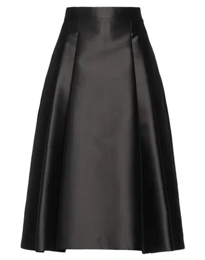Alberta Ferretti Woman Midi Skirt Black Size 6 Polyester, Silk