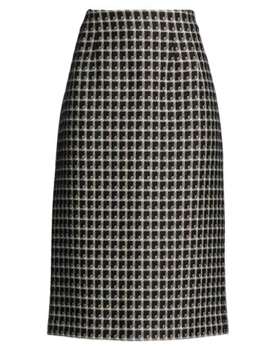 Alberta Ferretti Woman Midi Skirt Black Size 8 Acrylic, Wool, Acetate, Polyester