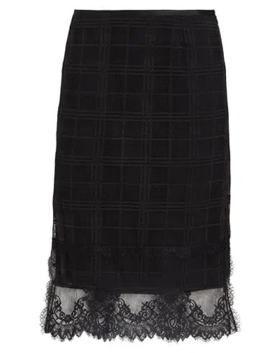 Alberta Ferretti Woman Midi Skirt Black Size 8 Polyester