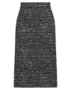 Alberta Ferretti Woman Midi Skirt Black Size 8 Polyester, Cotton, Acrylic, Wool, Polyamide
