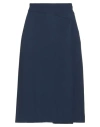 Alberta Ferretti Woman Midi Skirt Navy Size 4 Acetate, Viscose In Navy Blue