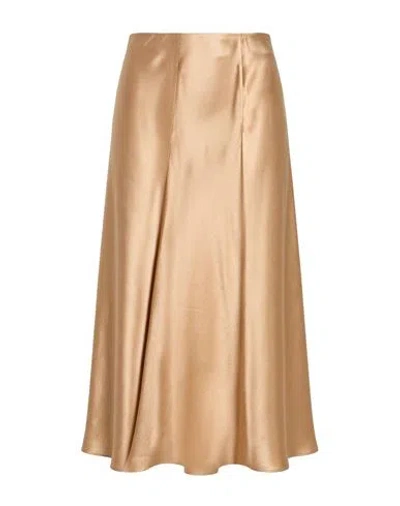 Alberta Ferretti Woman Midi Skirt Sand Size 2 Acetate, Silk In Beige