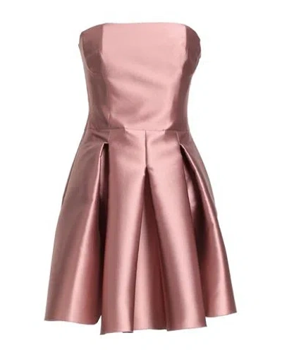 Alberta Ferretti Woman Mini Dress Antique Rose Size 4 Polyester, Silk In Pink