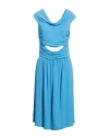 Alberta Ferretti Woman Mini Dress Azure Size 10 Viscose, Elastane In Blue