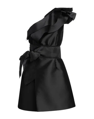 Alberta Ferretti Woman Mini Dress Black Size 10 Polyester, Silk